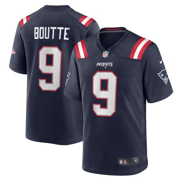 New England Patriots #9 Kayshon Boutte Navy 2025 Stitched Game Jersey