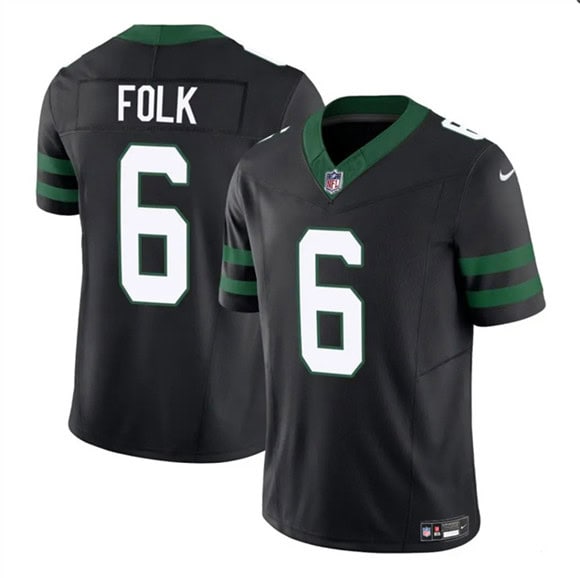 New York Jets #6 Nick Folk Black 2025 F.U.S.E. Vapor Untouchable Limited Stitched Jersey