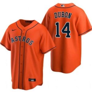 Houston Astros #14 Mauricio Dub¨®n Orange Cool Base Stitched Jersey