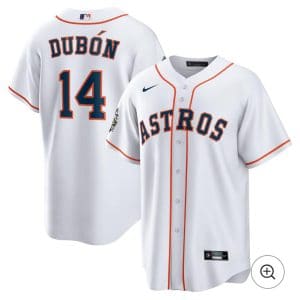 Houston Astros #14 Mauricio Dub¨®n Nike White Home Jersey