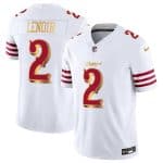 San Francisco 49ers #2 Deommodore Lenoir White Gold 2025 F.U.S.E. ¡°Rivalries¡± Vapor Limited Stitched Jersey