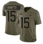 Denver Broncos #15 Nik Bonitto Olive 2025 F.U.S.E. Salute to Service Limited Stitched Jersey