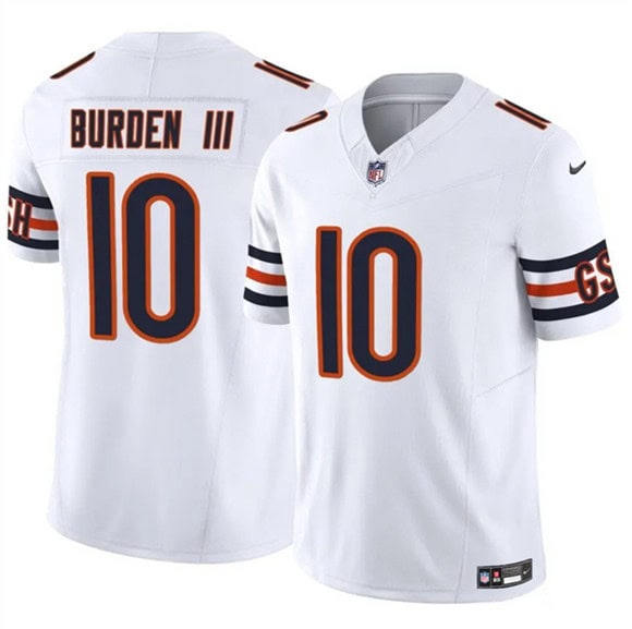Chicago Bears #10 Luther Burden III White 2025 F.U.S.E. Vapor Untouchable Limited Stitched Jersey