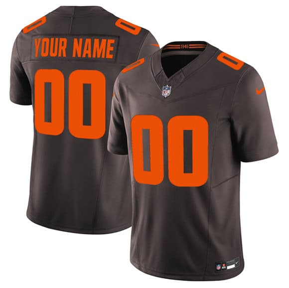 Cleveland Browns Custom Brown 2025 F.U.S.E. Alpha Dawg Limited Stitched Jersey