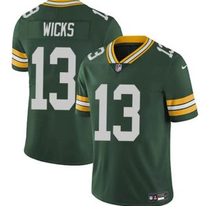 Green Bay Packers #13 Dontayvion Wicks Green 2025 Vapor Untouchable Limited Stitched Jersey