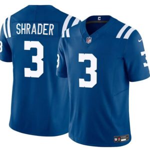 Indianapolis Colts #3 Spencer Shrader Blue 2025 F.U.S.E. Vapor Limited Stitched Jersey