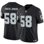 Las Vegas Raiders #58 Jackson Powers-Johnson Black 2025 F.U.S.E. Vapor Untouchable Limited Stitched Jersey