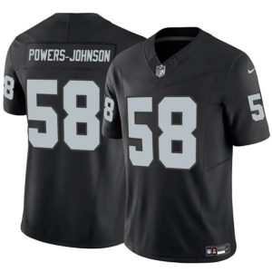 Las Vegas Raiders #58 Jackson Powers-Johnson Black 2025 F.U.S.E. Vapor Untouchable Limited Stitched Jersey