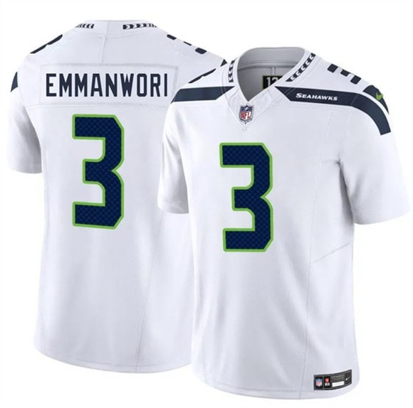 Seattle Seahawks #3 Nick Emmanwori White 2025 F.U.S.E. Vapor Untouchable Limited Stitched Jersey