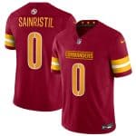 Washington Commanders #0 Mike Sainristill Burgundy 2025 Draft F.U.S.E. Vapor Limited Stitched Jersey
