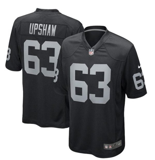 Las Vegas Raiders #63 Gene Upshaw Black Vapor Stitched Jersey