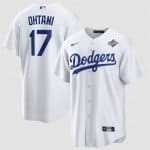 Los Angeles Dodgers #17 Shohei Ohtani White 2025 World Series Home Cool Base Stitched Jersey