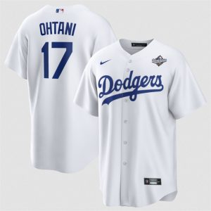 Los Angeles Dodgers #17 Shohei Ohtani White 2025 World Series Home Cool Base Stitched Jersey