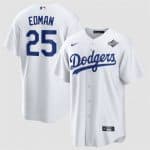 Los Angeles Dodgers #25 Tommy Edman White 2025 World Series Home Cool Base Stitched Jersey