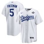 Los Angeles Dodgers #5 Freddie Freeman White 2025 World Series Home Cool Base Stitched Jersey