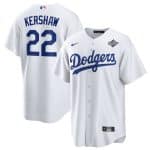 Los Angeles Dodgers #22 Clayton Kershaw White 2025 World Series Home Cool Base Stitched Jersey