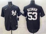 New York Yankees #53 David Bednar Black Stitched Jersey