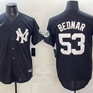 New York Yankees #53 David Bednar Black Stitched Jersey