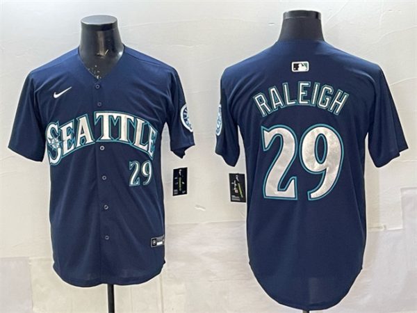 Seattle Mariners #29 Cal Raleigh Navy Limited Stitched jersey