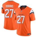 Denver Broncos #27 J.K. Dobbins Orange 2025 F.U.S.E. Vapor Limited Stitched Jersey