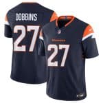 Denver Broncos #27 J.K. Dobbins Navy F.U.S.E. Vapor Limited Stitched Jersey