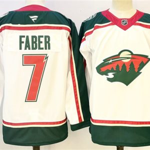 Minnesota Wild #7 Brock Faber White 2025 25th Anniversary Stitched Jersey
