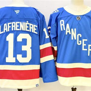 New York Rangers #13 Alexis Lafreniere Blue 2025 Stitched Jersey
