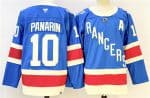 New York Rangers #10 Artemi Panarin Blue 2025 With A Patch Stitched Jersey