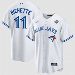 Toronto Blue Jays #11 Bo Bichette White 2025 World Series Home Cool Base Stitched Jersey