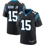 Carolina Panthers #15 Jimmy Horn Jr Black 2025 Vapor Limited Stitched Jersey