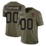 Arizona Cardinals Custom Olive 2025 F.U.S.E. Salute to Service Limited Stitched Jersey