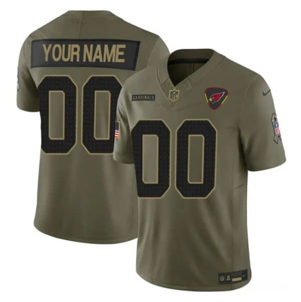 Arizona Cardinals Custom Olive 2025 F.U.S.E. Salute to Service Limited Stitched Jersey