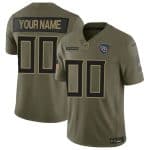 Tennessee Titans Custom Olive 2025 F.U.S.E. Salute to Service Limited Stitched Jersey