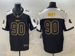 Pittsburgh Steelers #90 T.J. Watt Black White F.U.S.E. Vapor Untouchable Limited Stitched Jersey
