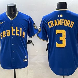 Seattle Mariners #3 Cal Raleigh Royal 2025 Limited Stitched jersey