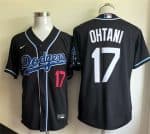 Los Angeles Dodgers #17 Shohei Ohtani Black Cool Base Stitched Jersey
