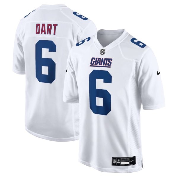 New York Giants #6 Jaxson Dart Tundra White Fashion Game Nike Jersey