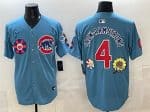 Chicago Cubs #4 Pete Crow-Armstrong Blue 2025 Tokyo Series 2nd Alternate Limited Stitched Jersey