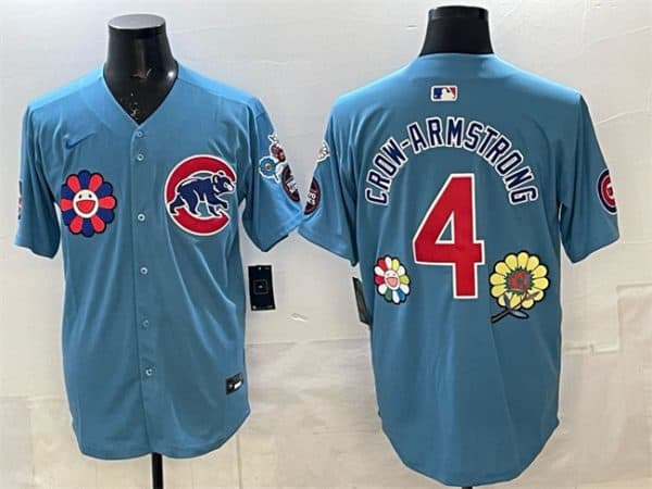 Chicago Cubs #4 Pete Crow-Armstrong Blue 2025 Tokyo Series 2nd Alternate Limited Stitched Jersey