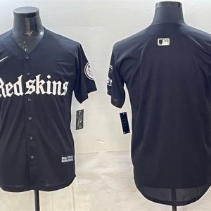 Washington Commanders Blank Black 'Gothic Capitol Shadows Edition' Limited Stitched Jersey