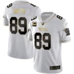 Carolina Panthers #89 Steve Smith White Gold With 4-Star C Patch Vapor Limited Stitched Jersey
