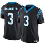 Carolina Panthers #3 Princely Umanmielen Black 2025 F.U.S.E. Vapor Limited Stitched Jersey