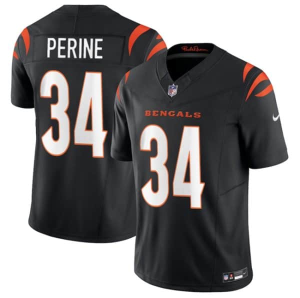Cincinnati Bengals #34 Samaje Perine Black 2025 F.U.S.E. Vapor Untouchable Limited Stitched Jersey