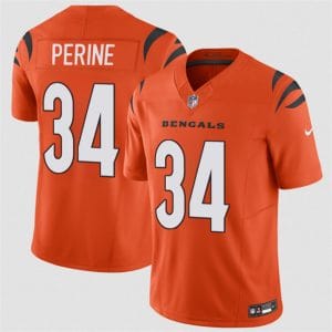 Cincinnati Bengals #34 Samaje Perine Orange 2025 F.U.S.E. Vapor Untouchable Limited Stitched Jersey