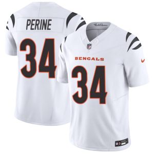 Cincinnati Bengals #34 Samaje Perine White 2025 F.U.S.E. Vapor Untouchable Limited Stitched Jersey