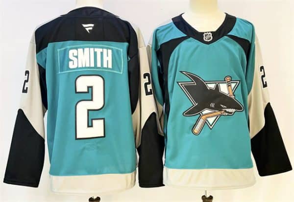San Jose Sharks #2 Will Smith Teal 2025 Alternate Stitched Jersey