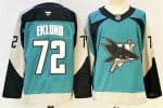 San Jose Sharks #72 William Eklund Teal 2025 Alternate Stitched Jersey
