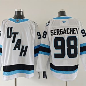 Utah Mammoth #98 Mikhail Sergachev White 2025 Stitched Jersey