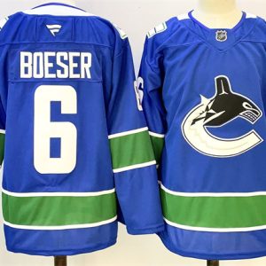 Vancouver Canucks #6 Brock Boeser Royal 2024-25 Home Stitched Jersey