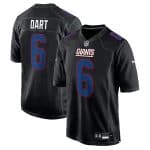 New York Giants #6 Jaxson Dart Carbon Black Fashion Game Nike Jersey